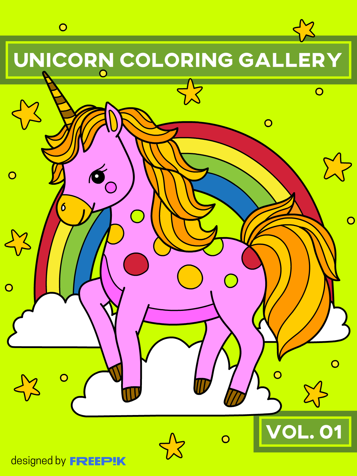 Unicorn Coloring Gallery. Vol. 01