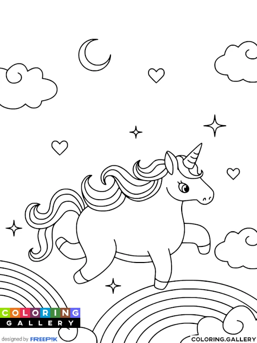 Unicorn Jumping on Rainbows