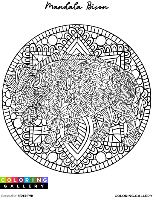 Mandala Bison
