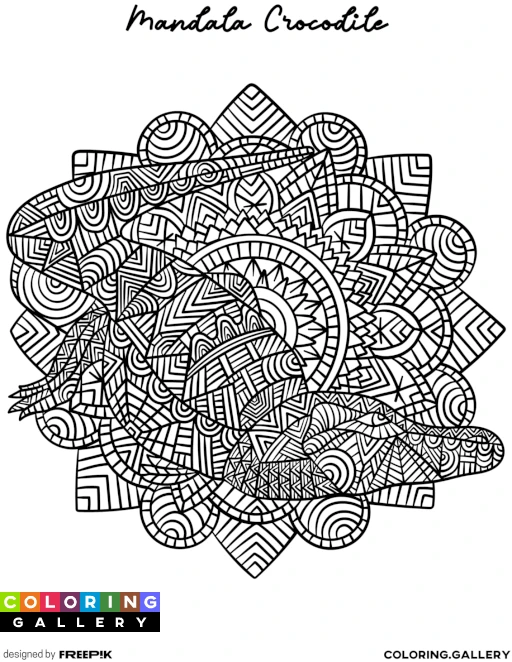 Mandala Crocodile