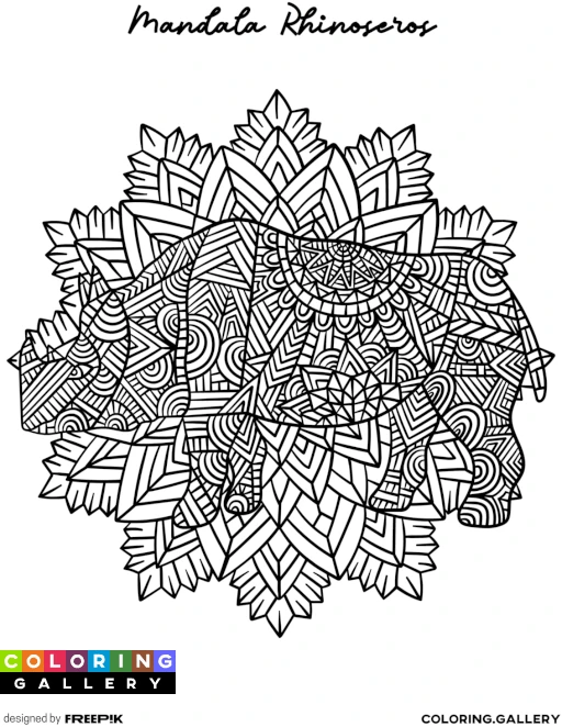Mandala Rhinoceros